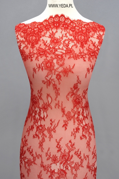 EVENING FRENCH LACE W30861 RED