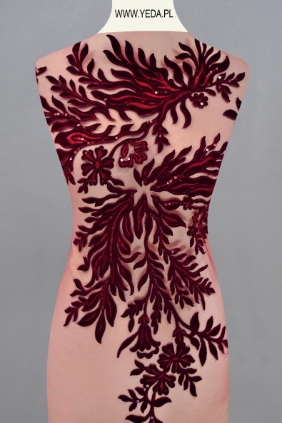 EVENING LACE W51116 BERRY RED