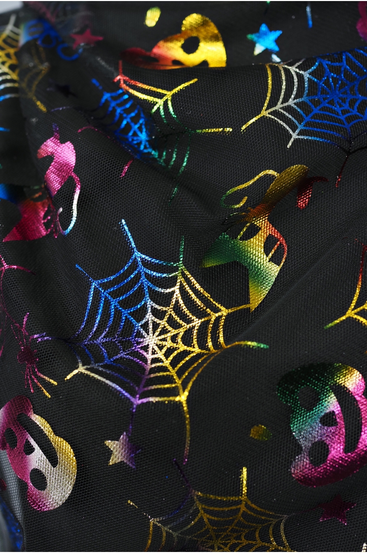 T1520 BLACK/RAINBOW HALLOWEEN