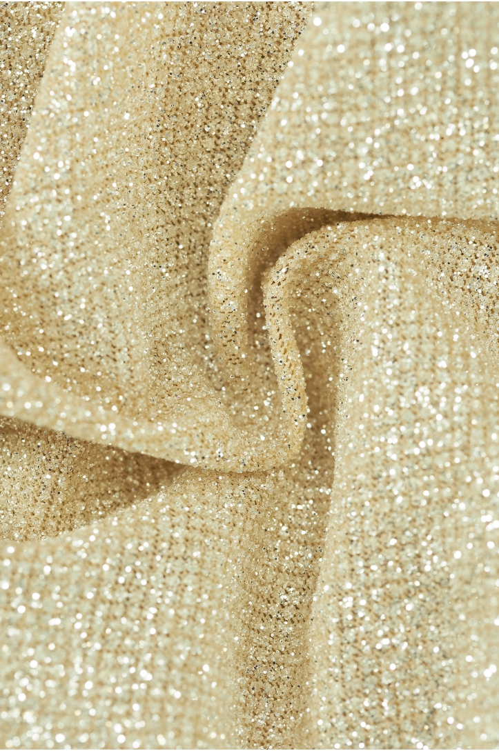 STRETCH TULLE PLATIN GLITTER