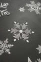 TIUL ŚNIEŻYNKA  J128 OFF WHITE SILVER