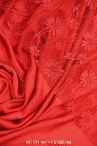 ELASTYCZNA KORONKA DZIANINOWA MC011 RED