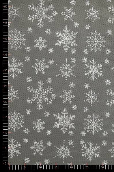  SOFT TULLE WITH SNOWFLAKES TF023
