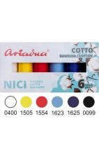 Zestaw Nici Cotton Eco Niebo 80/170m 6 kol.