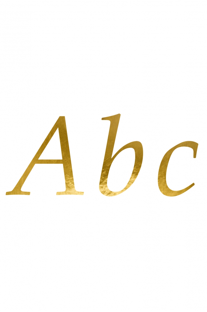 BUCHSTABEN AUFKLEBER GOLD