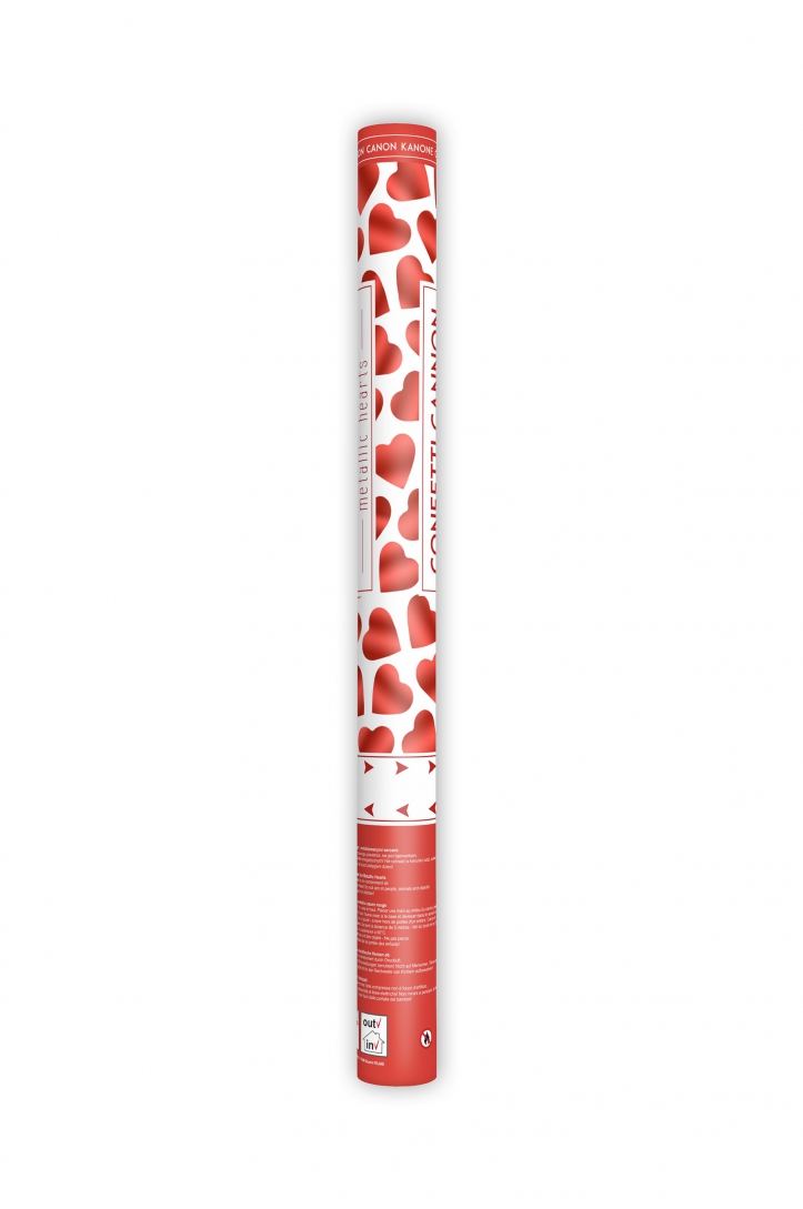 TUBE WITH RED HEARTS 60 CM