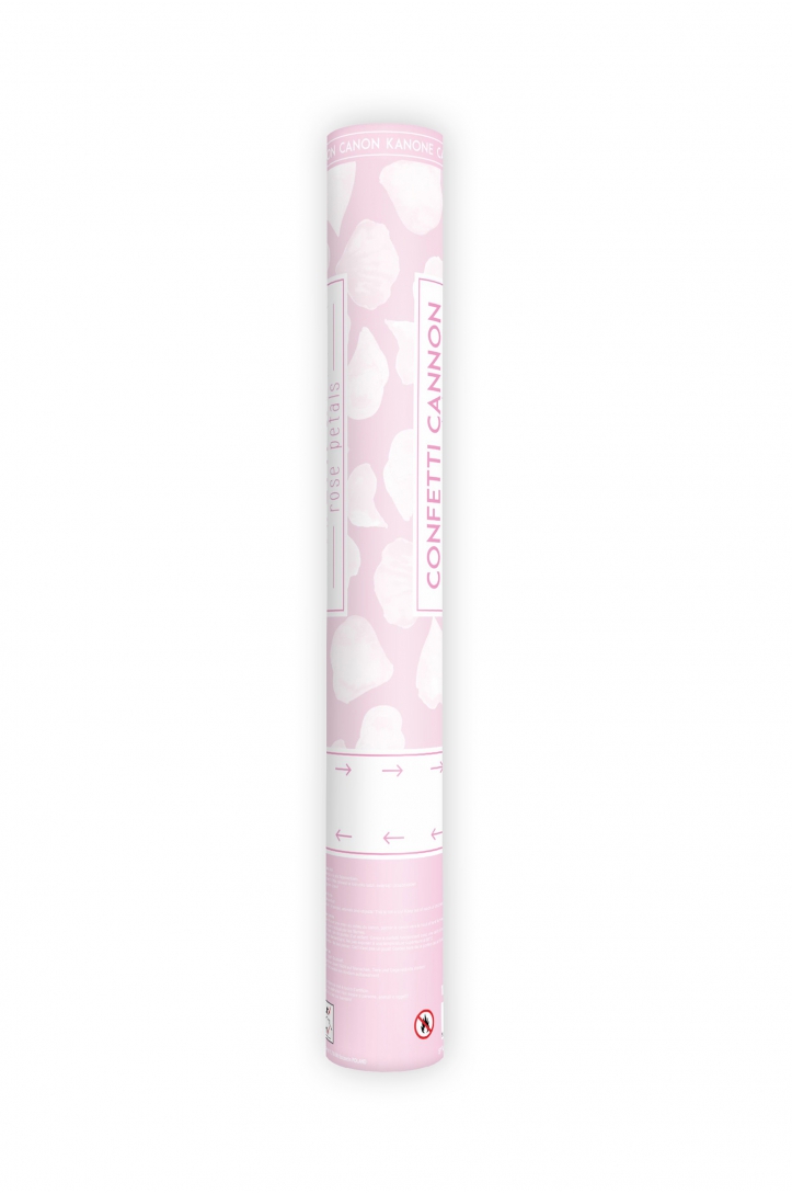 TUBE WITH WHITE ROSE PETALS WHITE 40 CM