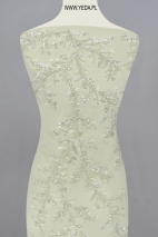 WEDDING LACE 12375 IVORY+ SILVER