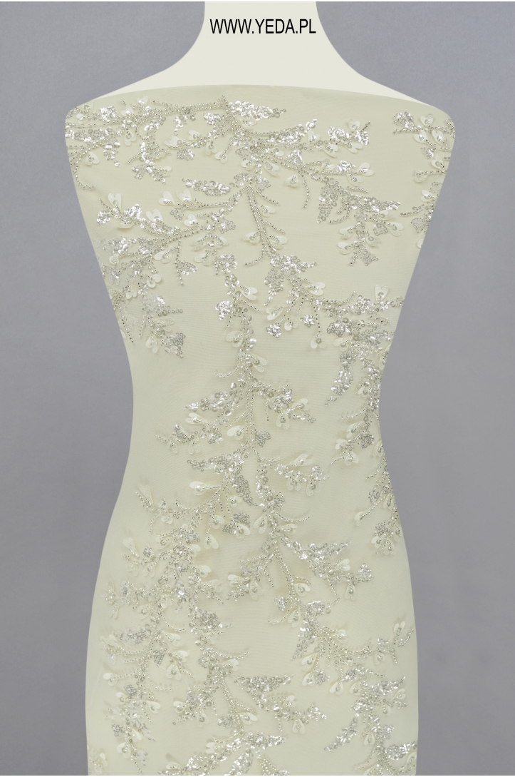 KORONKA ŚLUBNA 12375 IVORY + SREBRO