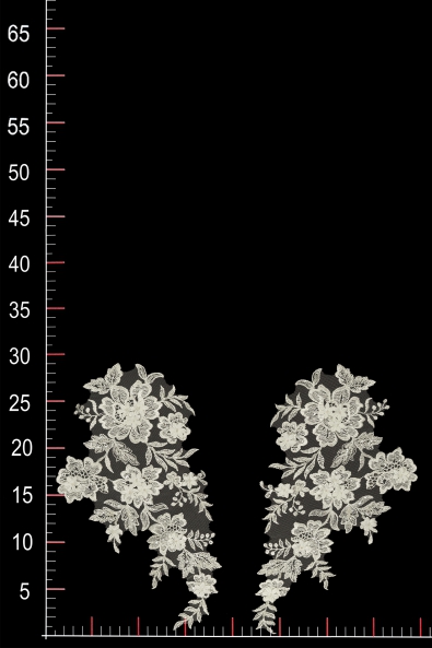 MOTIF 3D WA2840 SMALL FLOWERS