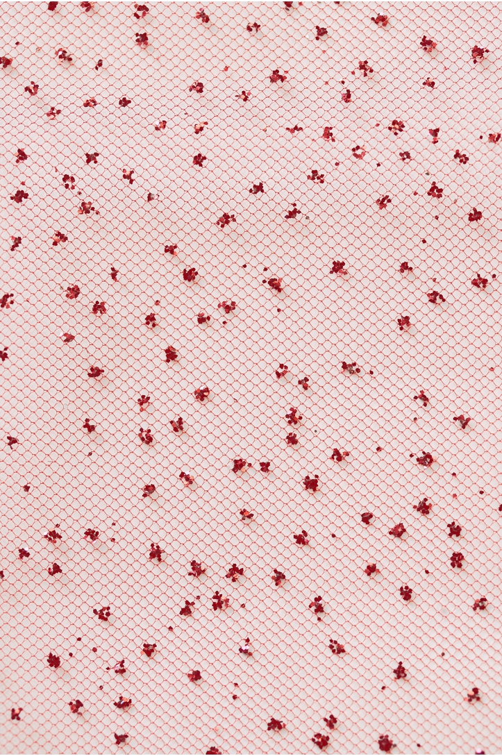 TULLE WITH GLITTER LER1004 BURGUNDY