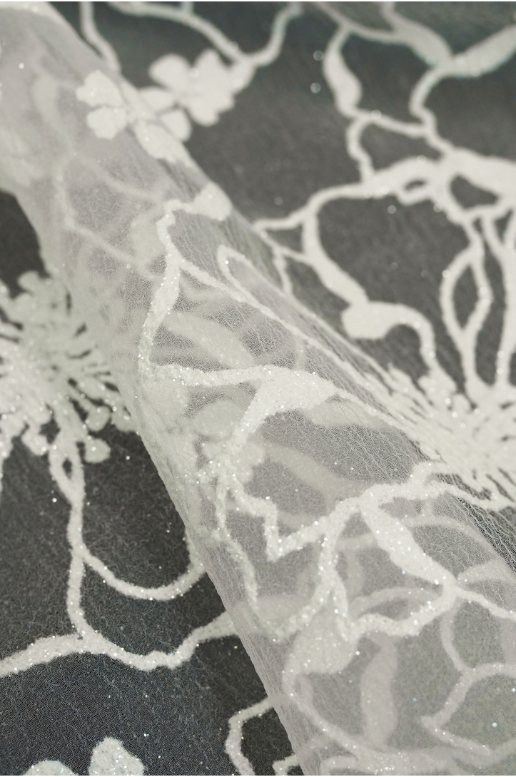 ORGANZA Z BROKATEM AKN- 415