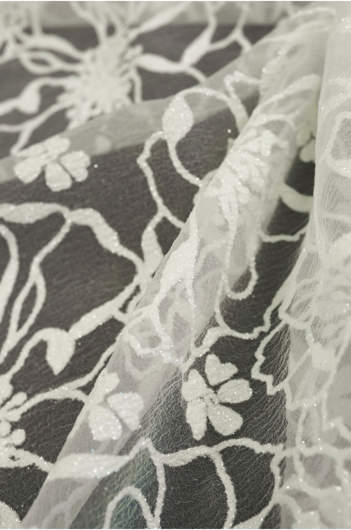 ORGANZA Z BROKATEM AKN- 415