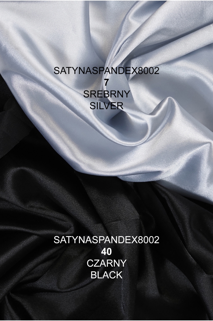 CIENKA SATYNA PODSZEWKOWA SPANDEX 8002