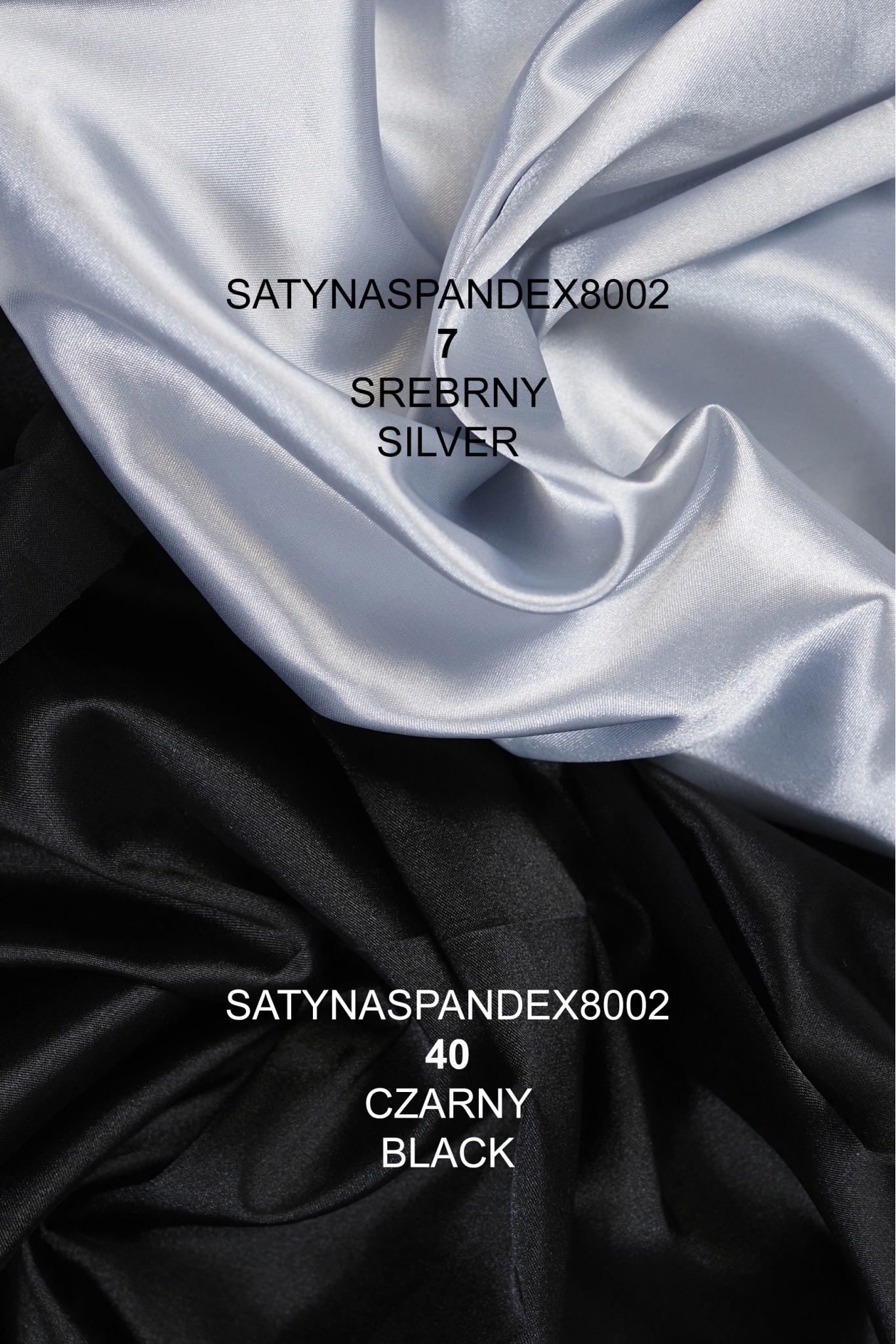 CIENKA SATYNA PODSZEWKOWA SPANDEX 8002