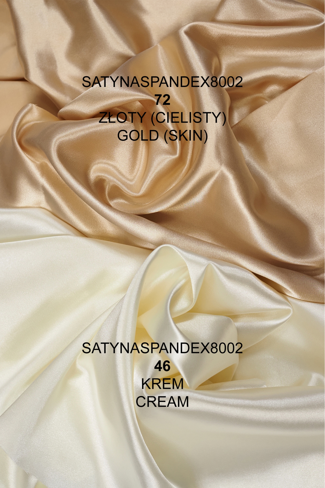 CIENKA SATYNA PODSZEWKOWA SPANDEX 8002