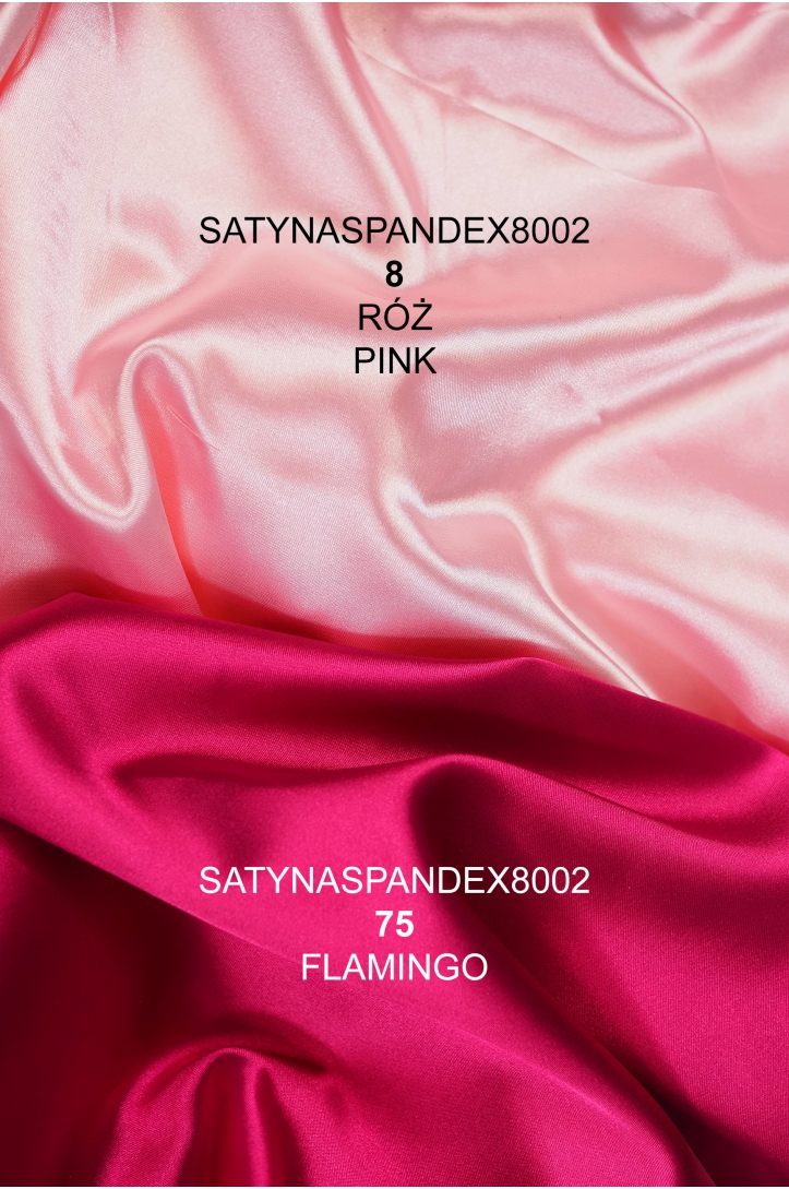 CIENKA SATYNA PODSZEWKOWA SPANDEX 8002