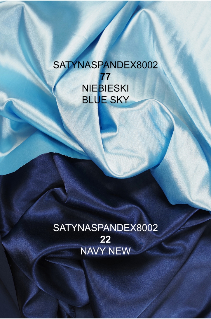 CIENKA SATYNA PODSZEWKOWA SPANDEX 8002
