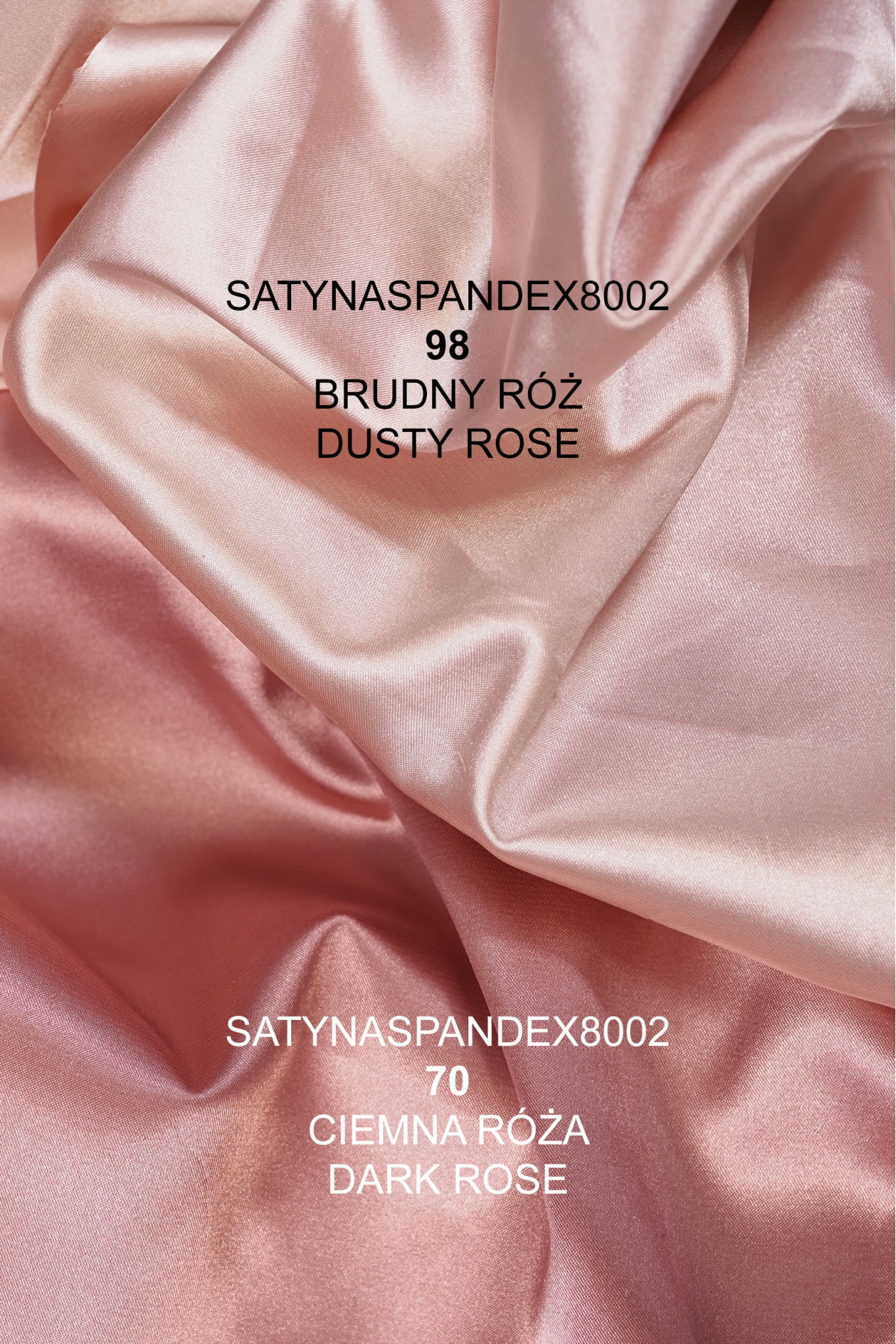 CIENKA SATYNA PODSZEWKOWA SPANDEX 8002