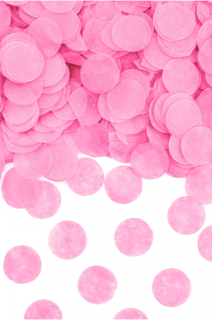 CONFETTI CANNON SHOOTING OUT PINK TISSUE PAPER CIRCLES 60 CM