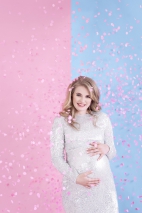 CONFETTI CANNON SHOOTING OUT PINK TISSUE PAPER CIRCLES 60 CM