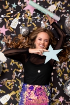 CONFETTI CANNON ROSE GOLD 40 CM