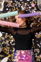 CONFETTI CANNON ROSE GOLD 40 CM
