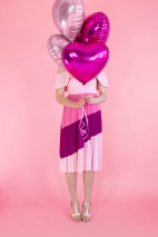 Balon foliowy Serce, 45cm, jasny róż