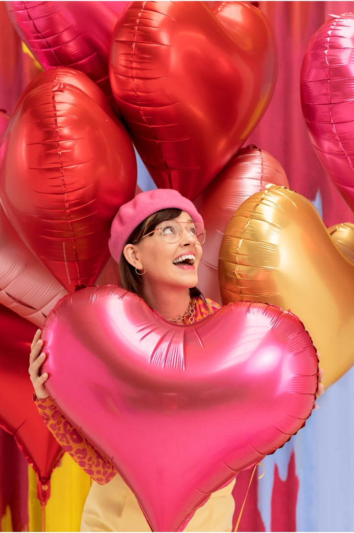 Foil balloon Heart, 75x64,5 cm, pink