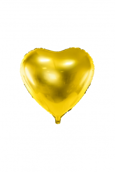 Balon foliowy Serce, 61cm, złoty