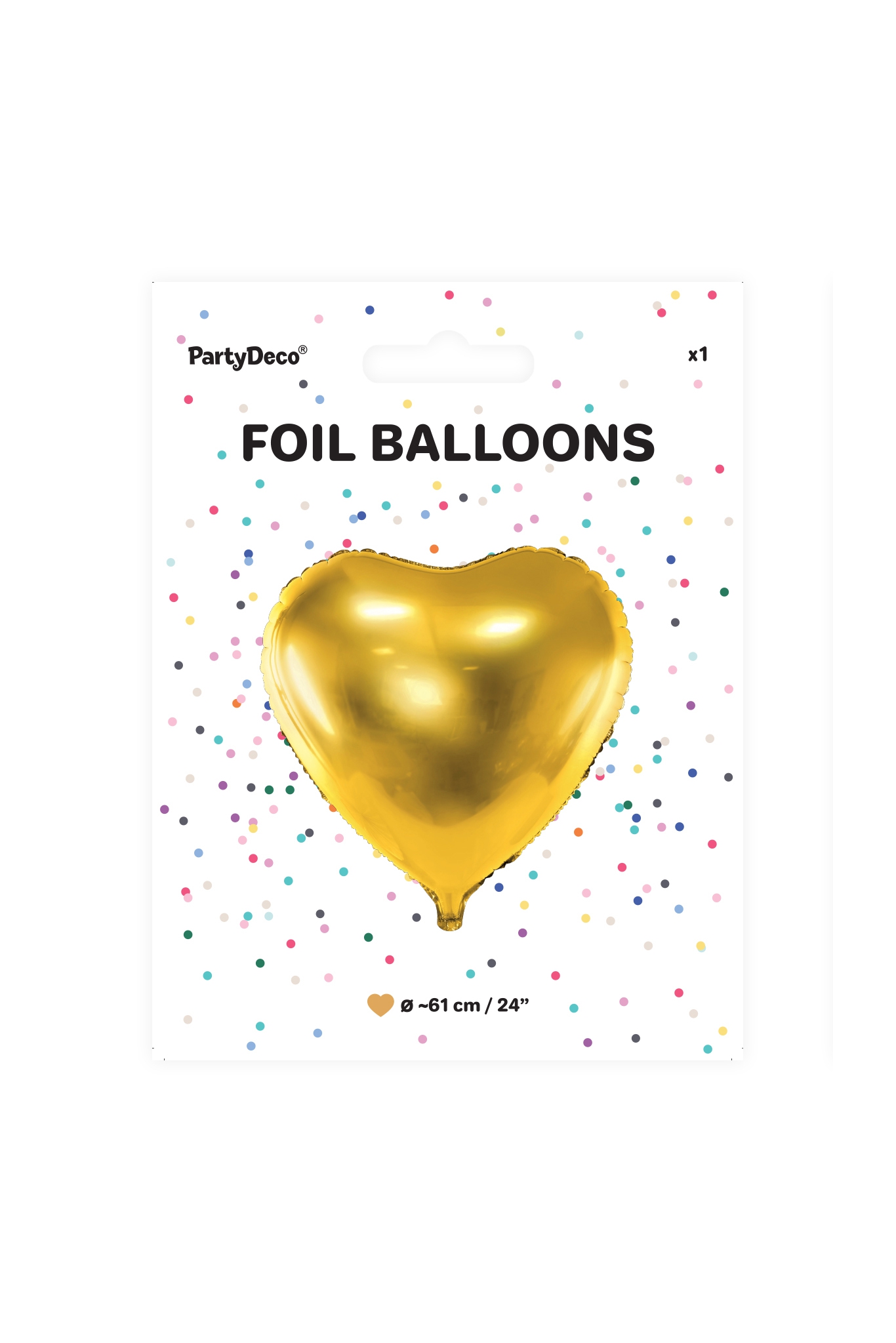Foil Balloon Heart, 61cm, gold