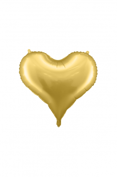 Balon foliowy Serce, 75x64,5 cm, złoty