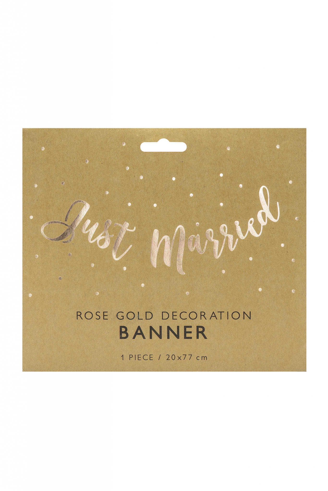 Banner Just Married, roségold, 20x77cm