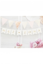 Banner Mąż Żona, weiß, 15 x 110 cm