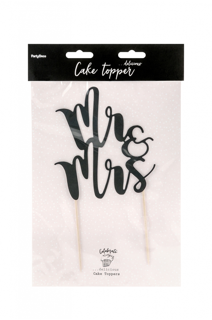 Topper na tort Mr&Mrs, 25,5 cm