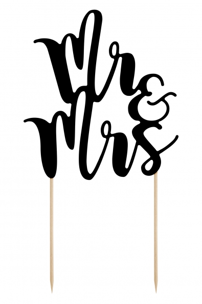 Topper na tort Mr&Mrs, 25,5 cm