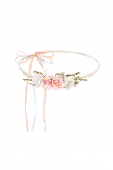 Flower crown, pink, 18cm