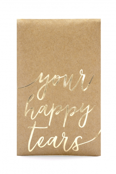 Chusteczki higieniczne Your happy tears, złoty, 7,5x12cm