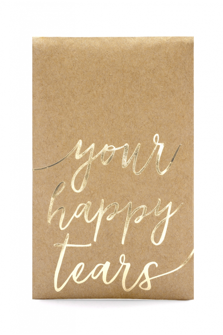 Chusteczki higieniczne Your happy tears, złoty, 7,5x12cm