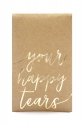 Pocket tissues Your happy tears, gold, 7.5x12cm