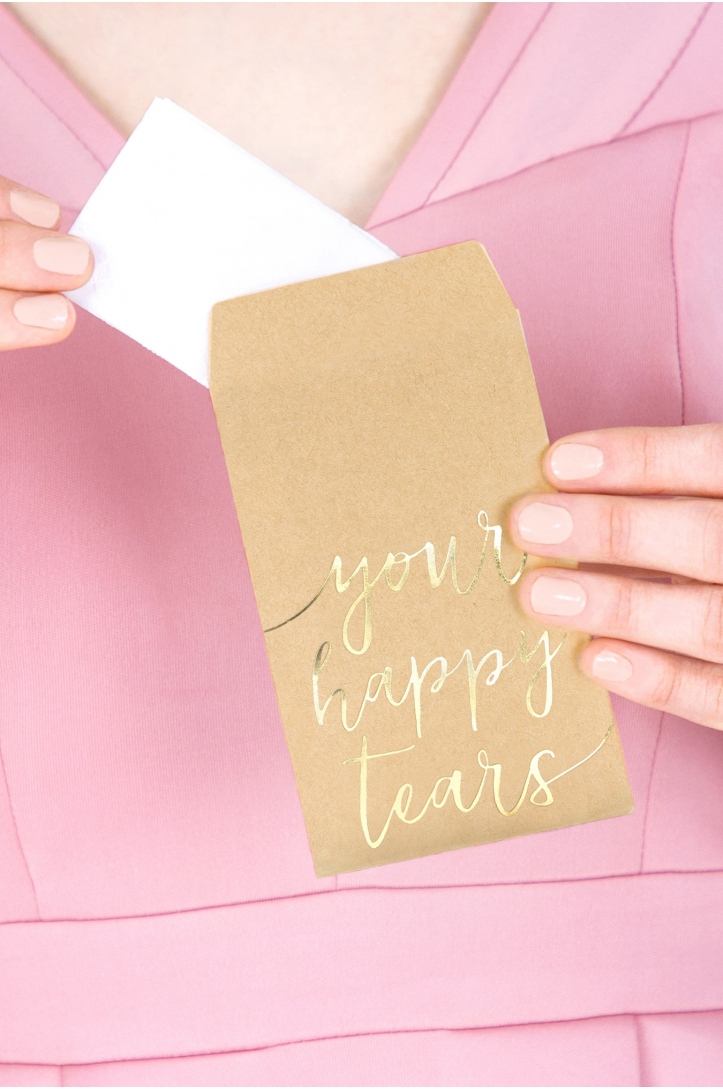 Chusteczki higieniczne Your happy tears, złoty, 7,5x12cm