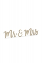 Drewniany napis Mr & Mrs, złoty, 50x10cm