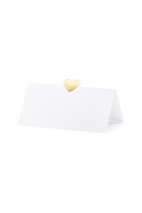 Wizytówki na stół - Serce, złoty, 10x5cm
