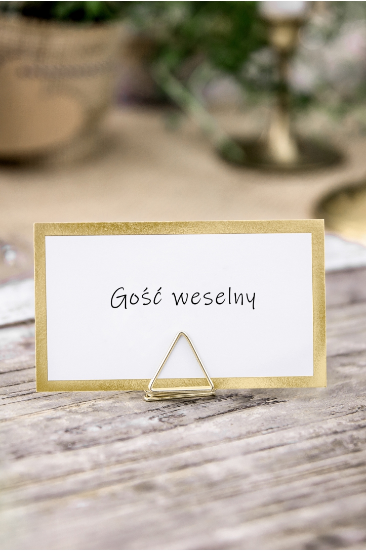 Stojaki na winietki Trójkąty, złoty, 2,3cm