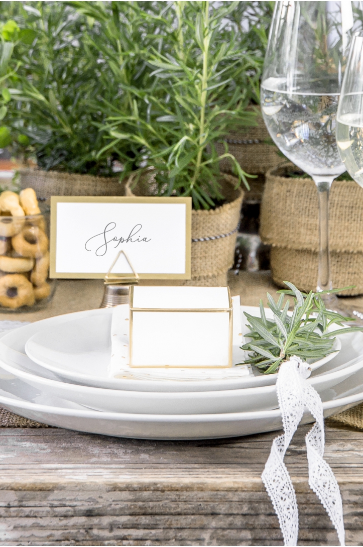 Place card holders Triangles, gold, 2.3 cm