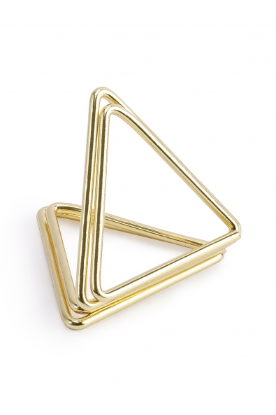  Tischkarten-Ständer Dreiecke, gold, 2,3cm