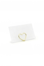 Place card holders Hearts, gold, 2.5 cm
