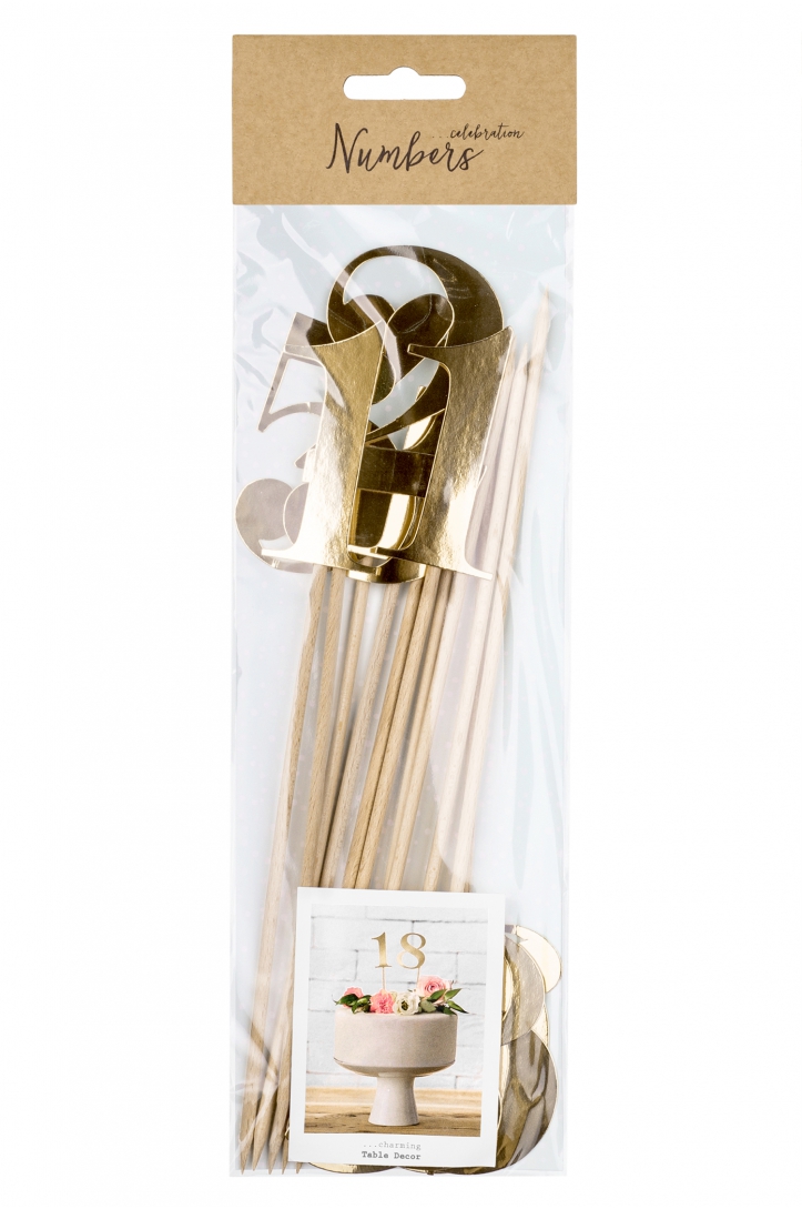 Numery na stół, złoty, 25,5-26,5cm