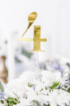 Numery na stół, złoty, 25,5-26,5cm