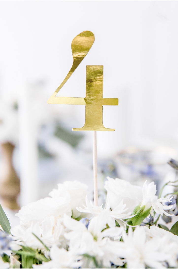 Numery na stół, złoty, 25,5-26,5cm